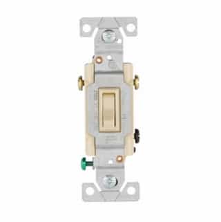 Eaton Wiring 15 Amp 3-Way Toggle Switch, Ivory