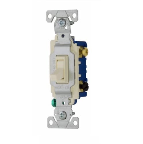 Eaton Wiring 15 Amp 3-Way Toggle Switch, Almond