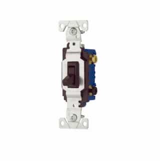 15 Amp 3-Way Toggle Switch, Residential, Brown