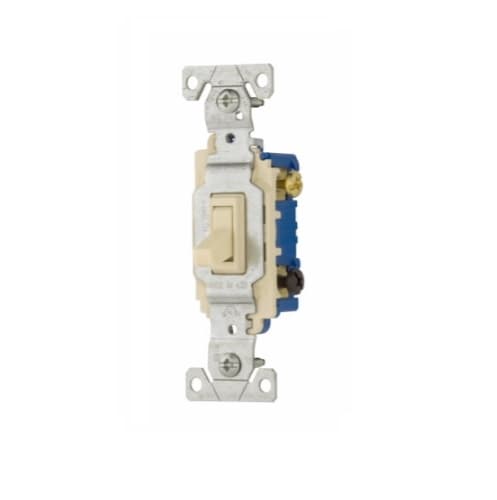 15 Amp 3-Way Toggle Switch, Residential, Ivory