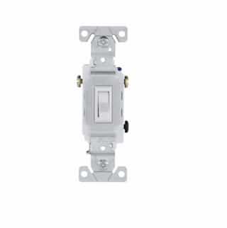 15 Amp 3-Way Toggle Switch, Residential, White