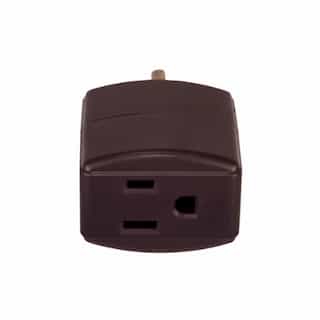 Eaton Wiring 15 Amp Cube Tap, Three Outlet, 125V, Brown