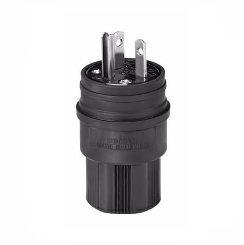 Eaton Wiring 20 Amp Watertight Plug, Black
