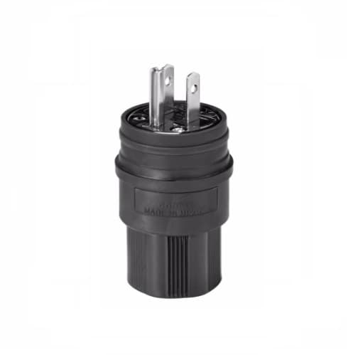 15 Amp Watertight Plug, Black