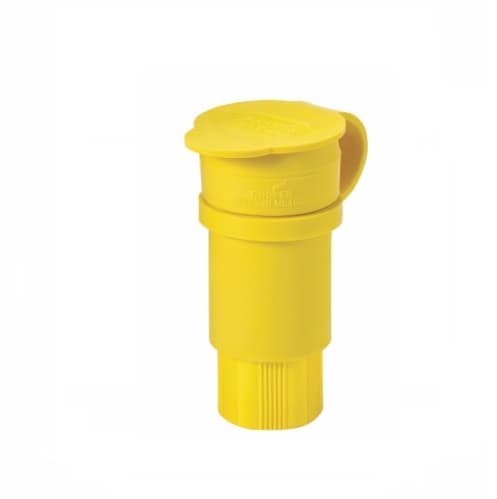 20 Amp Watertight Connector, NEMA 6-15R, Yellow