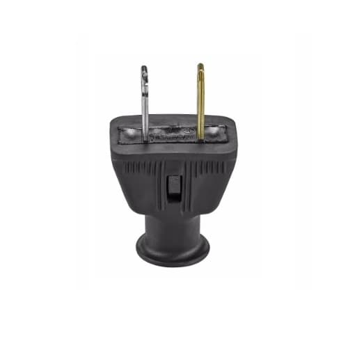 Eaton Wiring 15 Amp Straight Blade Plug, Polarized, 2-Pole, 2-Wire, #18-10 AWG, 125V, Black
