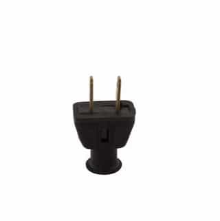 15 Amp Rubber Plug, NEMA 1-15P, Black