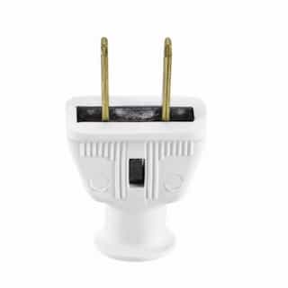 Eaton Wiring 15 Amp Rubber Plug, NEMA 1-15P, White