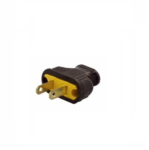 Eaton Wiring 15 Amp Plug w/ Flat, NEMA 1-15P, Black