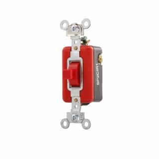 20 Amp Toggle Switch, Single-Pole, Red