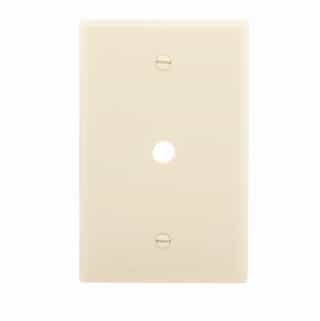 Eaton Wiring 1-Gang Coax Wall Plate, Mid-Size, Ivory