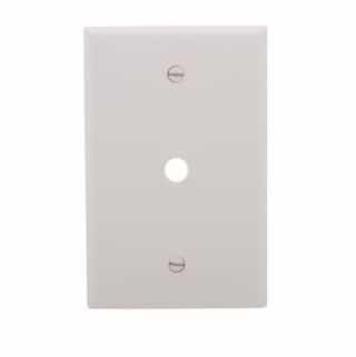 1-Gang Coax Wall Plate, Mid-Size, White
