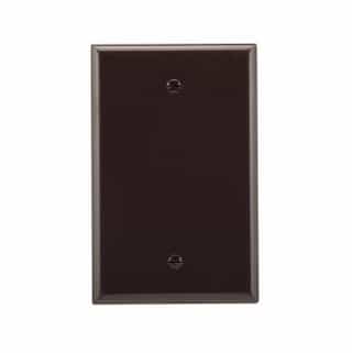 Eaton Wiring 1-Gang Thermoset Mid-Size Blank Wallplate, Brown