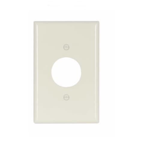 Mid-Size Single Receptacle Thermoset Wallplate, Almond