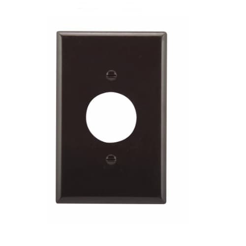 Mid-Size Single Receptacle Thermoset Wallplate, Brown