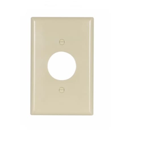 Mid-Size Single Receptacle Thermoset Wallplate, Ivory