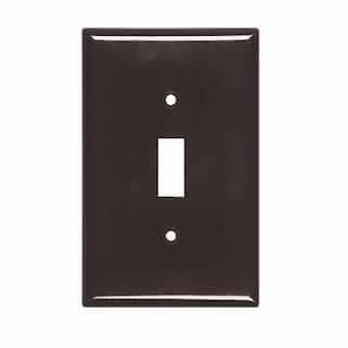 Eaton Wiring 1-Gang Thermoset Mid-Size Toggle Switch Wallplate, Brown