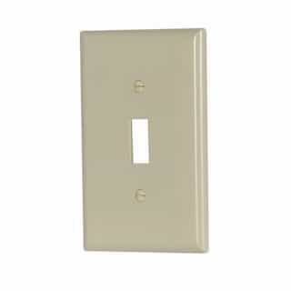 1-Gang Thermoset Toggle Switch Wallplate, Mid-Size, Ivory