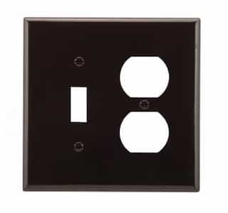 Eaton Wiring 2-Gang Mid-Size Combination Wallplate, Brown