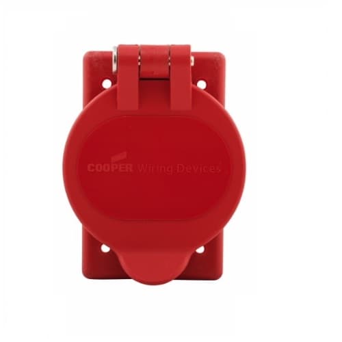 Eaton Wiring Weatherproof Cover for 30A Locking Device in FS/FD Box, Red