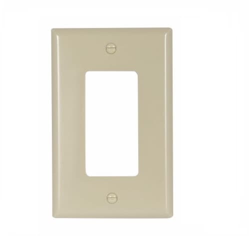 Eaton Wiring 1-Gang Mid-Size Decorator Wallplate, Ivory
