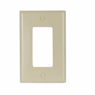 Eaton Wiring 1-Gang Decorator Wallplate, Mid-Size, Ivory