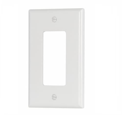 1-Gang Mid-Size Decorator Wallplate, White