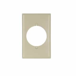 Eaton Wiring Single Gang Mid-Size Power Outlet Wallplate, Ivory