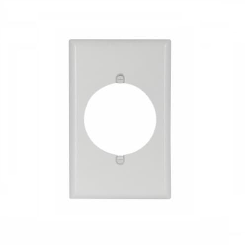Eaton Wiring Single Gang Mid-Size Power Outlet Wallplate, White