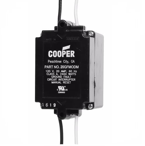 Eaton Wiring 20 Amp GFCI module, Manual Reset, Black