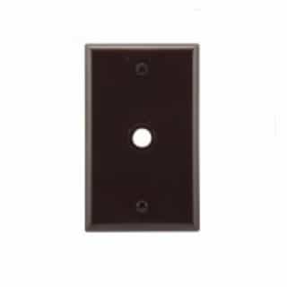Eaton Wiring 1-Gang Thermoset Telephone & Coaxial Wallplate, Brown