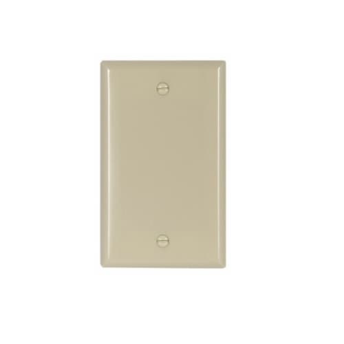 Eaton Wiring 1-Gang Blank Wall Plate, Thermoset, Ivory