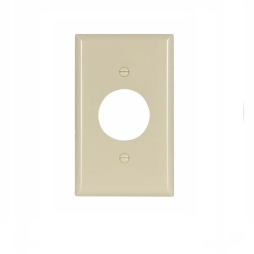 Eaton Wiring 1-Gang Thermoset Single Receptacle Wallplate, Ivory