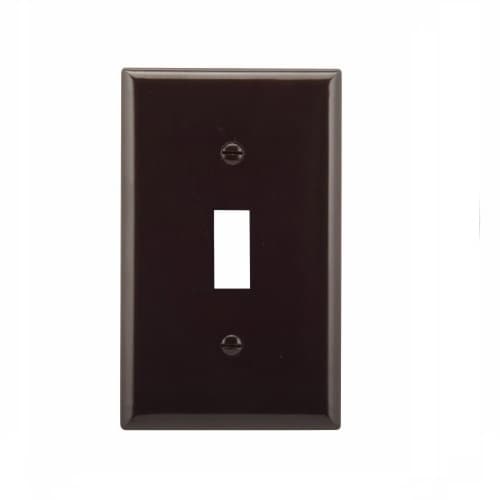 Eaton Wiring 1-Gang Thermoset Toggle Switch Wallplate, Brown