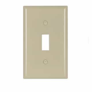 1-Gang Thermoset Toggle Switch Wallplate, Ivory