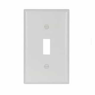 Eaton Wiring 1-Gang Thermoset Toggle Switch Wallplate, White