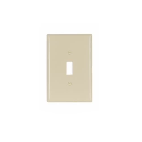 Eaton Wiring 1-Gang Thermoset Toggle Switch Wall Plate, Oversize, Almond