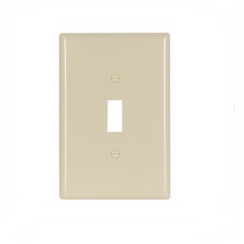 Eaton Wiring 1-Gang Thermoset Oversize Toggle Switch Wallplate, Ivory