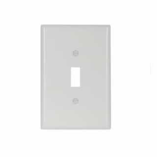 Eaton Wiring 1-Gang Thermoset Oversize Toggle Switch Wallplate, White