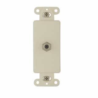 Decorator Mounting Strap w/ Type F Coaxial Adapter, Almond