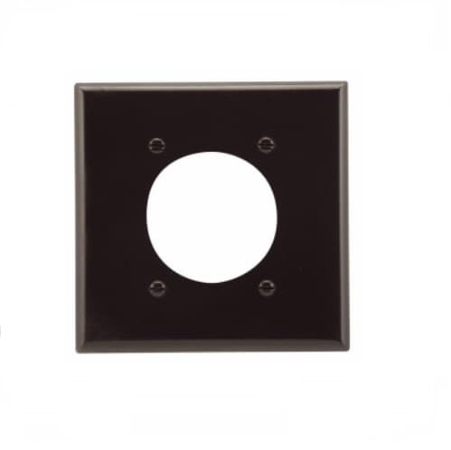 1-Gang Thermoset Power Outlet Wallplate, Brown