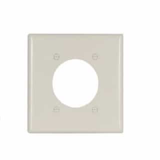 Eaton Wiring 1-Gang Thermoset Power Outlet Wallplate, Light Almond