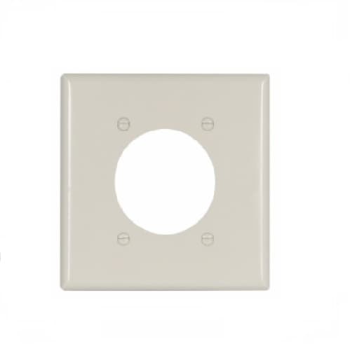 Eaton Wiring 1-Gang Thermoset Power Outlet Wallplate, Light Almond