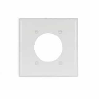 1-Gang Thermoset Power Outlet Wallplate, White