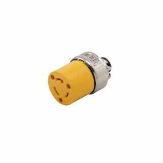 Eaton Wiring 20 Amp Locking Connector, NEMA L5-20, 125V, Yellow