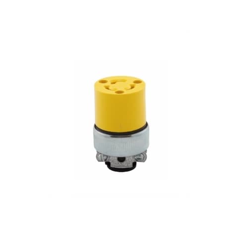 Eaton Wiring 15 Amp Locking Connector, NEMA L5-15, 125V, Yellow