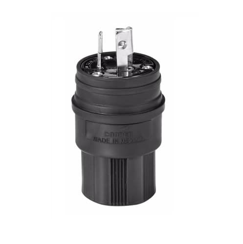 Eaton Wiring 15 Amp Locking Plug, Watertight, Black