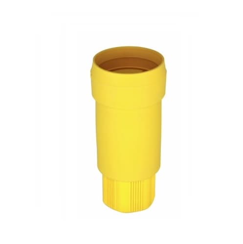 15 Amp Locking Connector, Watertight,Industrial, Yellow