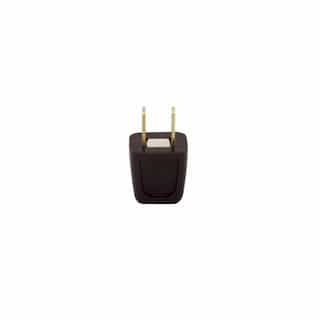 Eaton Wiring 10 Amp Straight Blade Plug, 2-Pole, 2-Wire, #18-10 AWG, 125V, Brown