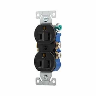Eaton Wiring 15 Amp NEMA 5-15R 125V Duplex Receptacle Outlet, Black